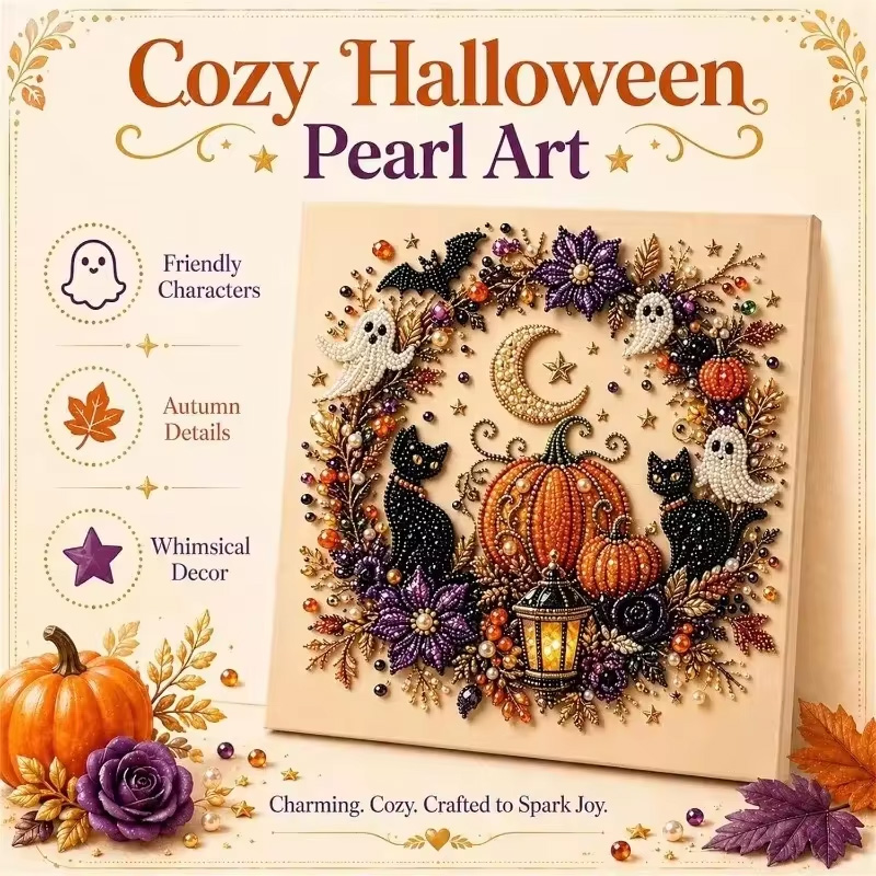 Resin Art Wall Decor - @Halloween Ghost Pearl Art Kit for