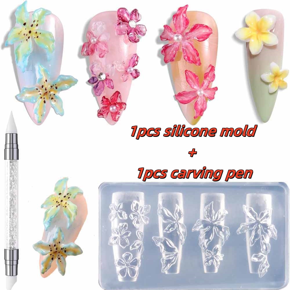 Resin Art Tool Kit - 2/3pcs Lily & Cherry Blossom Petal