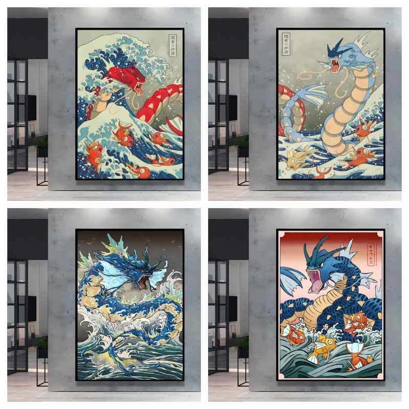 Resin Art Wall Decor - Japanese Classic Anime Picture Print Pokemon