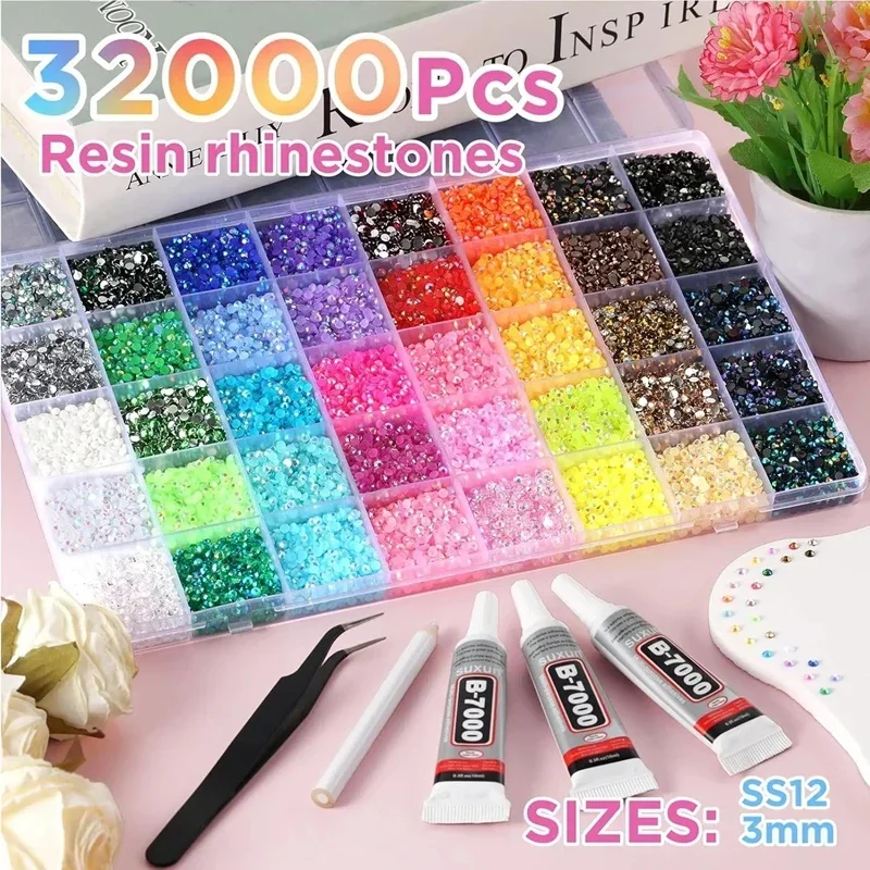 Resin Art Tool Kit - 3mm Color Diy Resin Rhinestone Kit