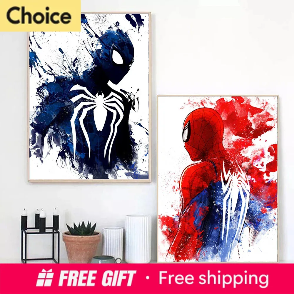 Resin Art Wall Decor - Marvel Movie Watercolor SpiderMan Superhero Diamond