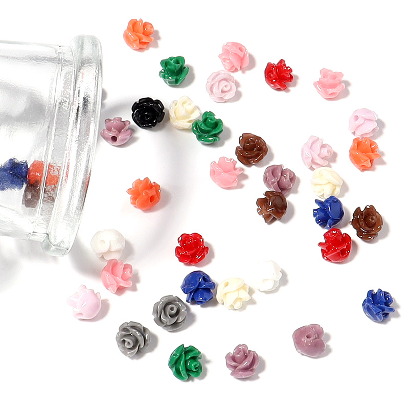 Resin Art Handmade - 30pcs Resin Imitation Coral Flower Bead