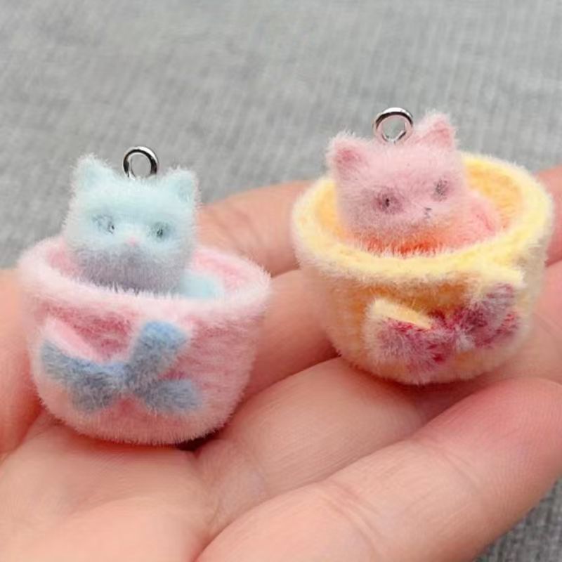 4pcs 3D plush resin cat pendan - Resin Art Supplies Near Me 评论和价格