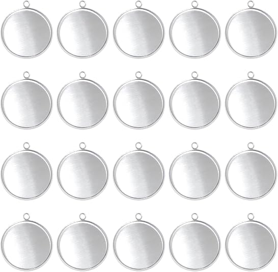20 Pieces Stainless Steel Roun - Resin Art Handmade 评论和价格