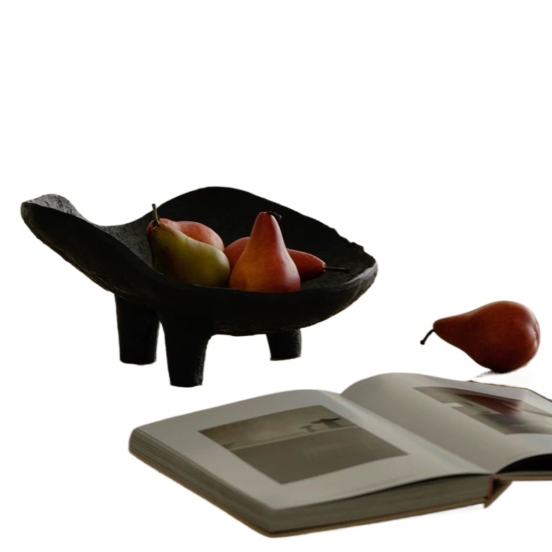 Black Fruit Plate Resin Storag - Resin Art Wooden Tray 评论和价格