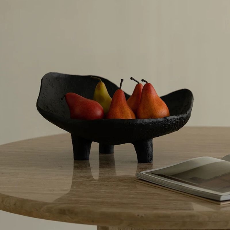 Black Fruit Plate Resin Storag - Resin Art Wooden Tray 评论和价格