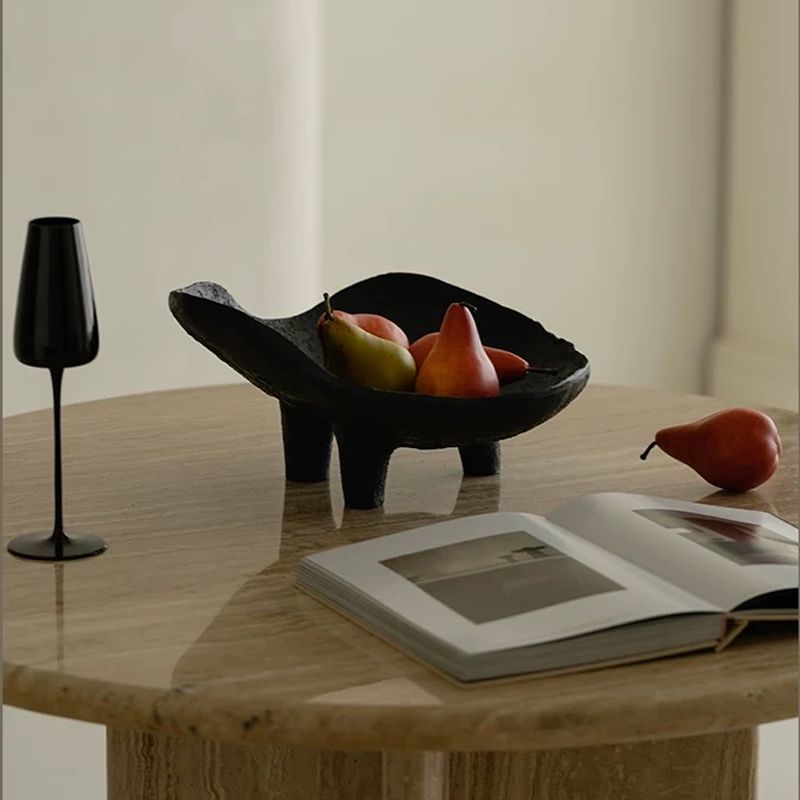 Black Fruit Plate Resin Storag - Resin Art Wooden Tray 评论和价格