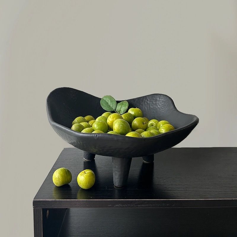 Black Fruit Plate Resin Storag - Resin Art Wooden Tray 评论和价格