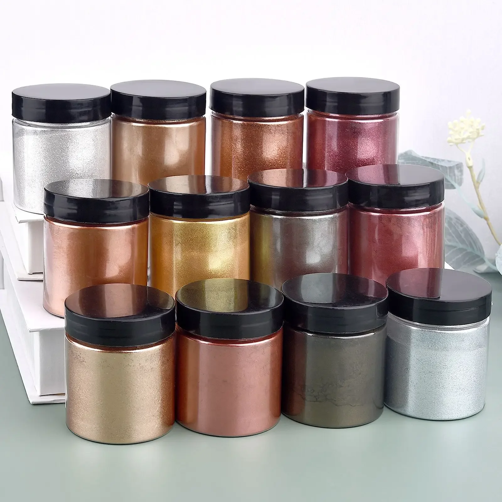 50g/Bottle Metallic Glitter Po - Glitter Powder Resin 评论和价格
