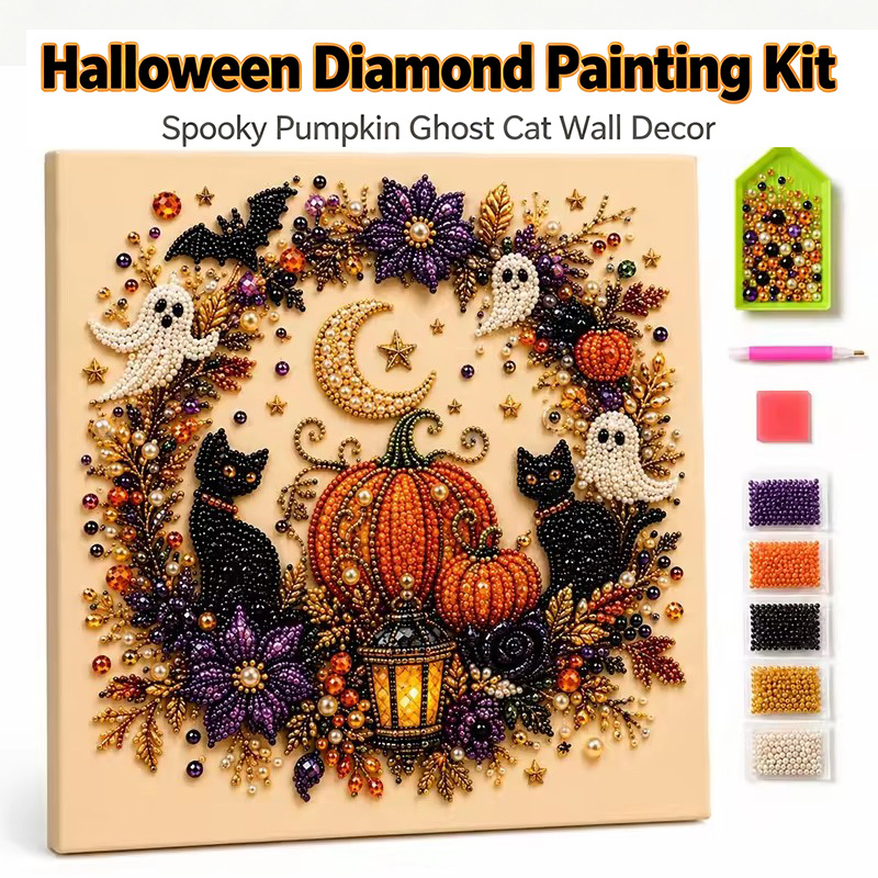 @Halloween Ghost Pearl Art Kit - Resin Art Wall Decor 评论和价格