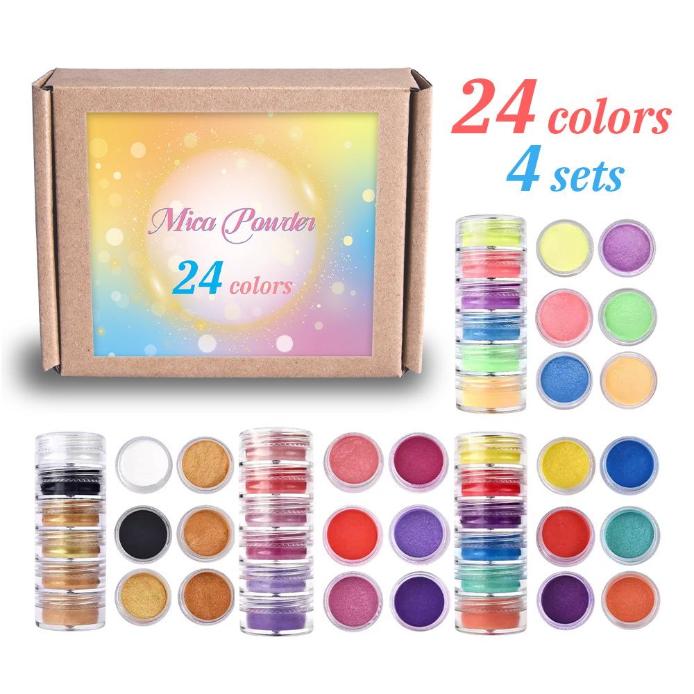 24/60 Colors Pearl Mica Glitte - Glitter Powder Resin 评论和价格