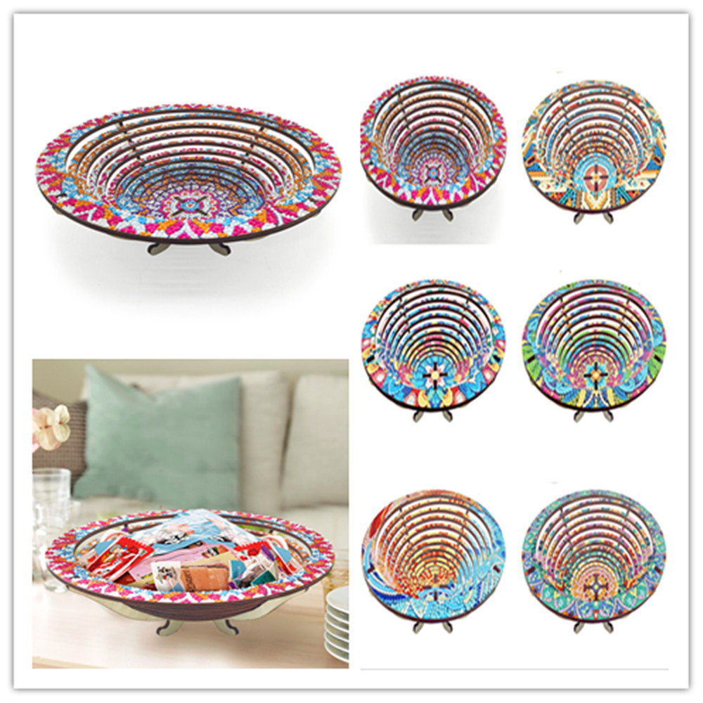 Wooden Mandala 5D Diamond Pain - Resin Art Wooden Tray 评论和价格