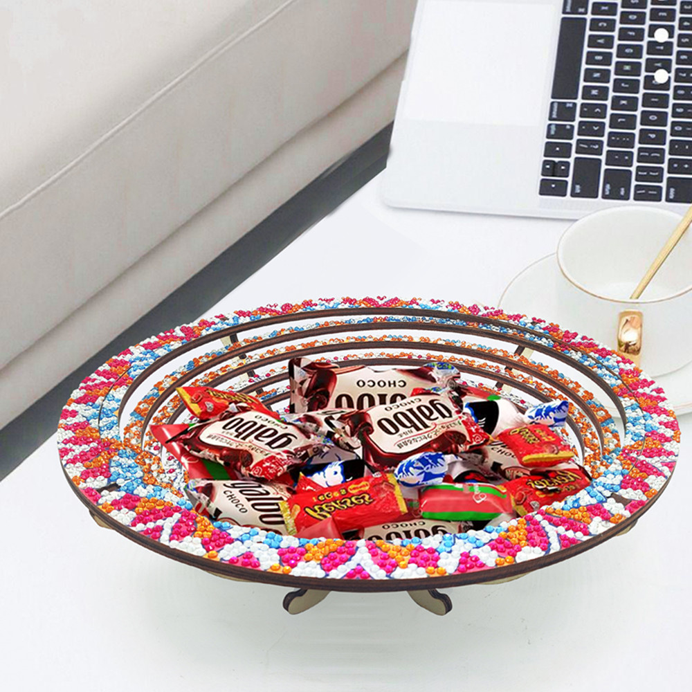 Wooden Mandala 5D Diamond Pain - Resin Art Wooden Tray 评论和价格