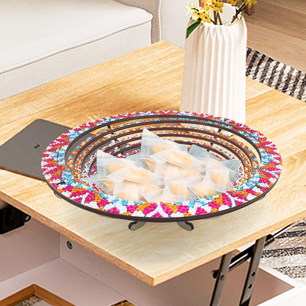 Wooden Mandala 5D Diamond Pain - Resin Art Wooden Tray 评论和价格