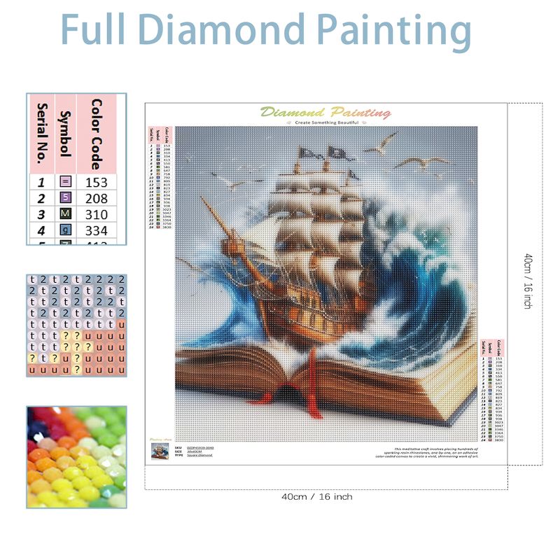 SDOYUNO Diy Diamond Mosaic Boo - Resin Art Wall Decor 评论和价格