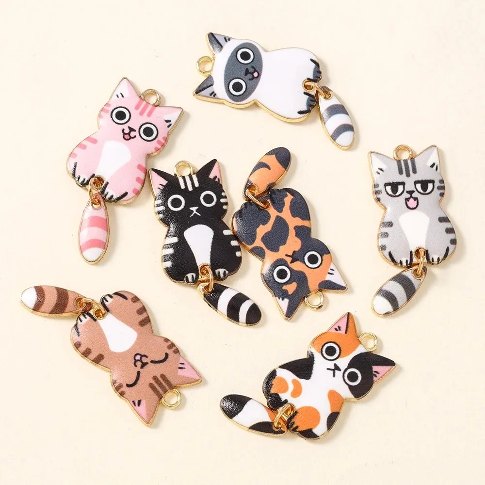 10Pcs 16×39mm Cute Cartoon Cat - Resin Art Supplies Near Me 评论和价格
