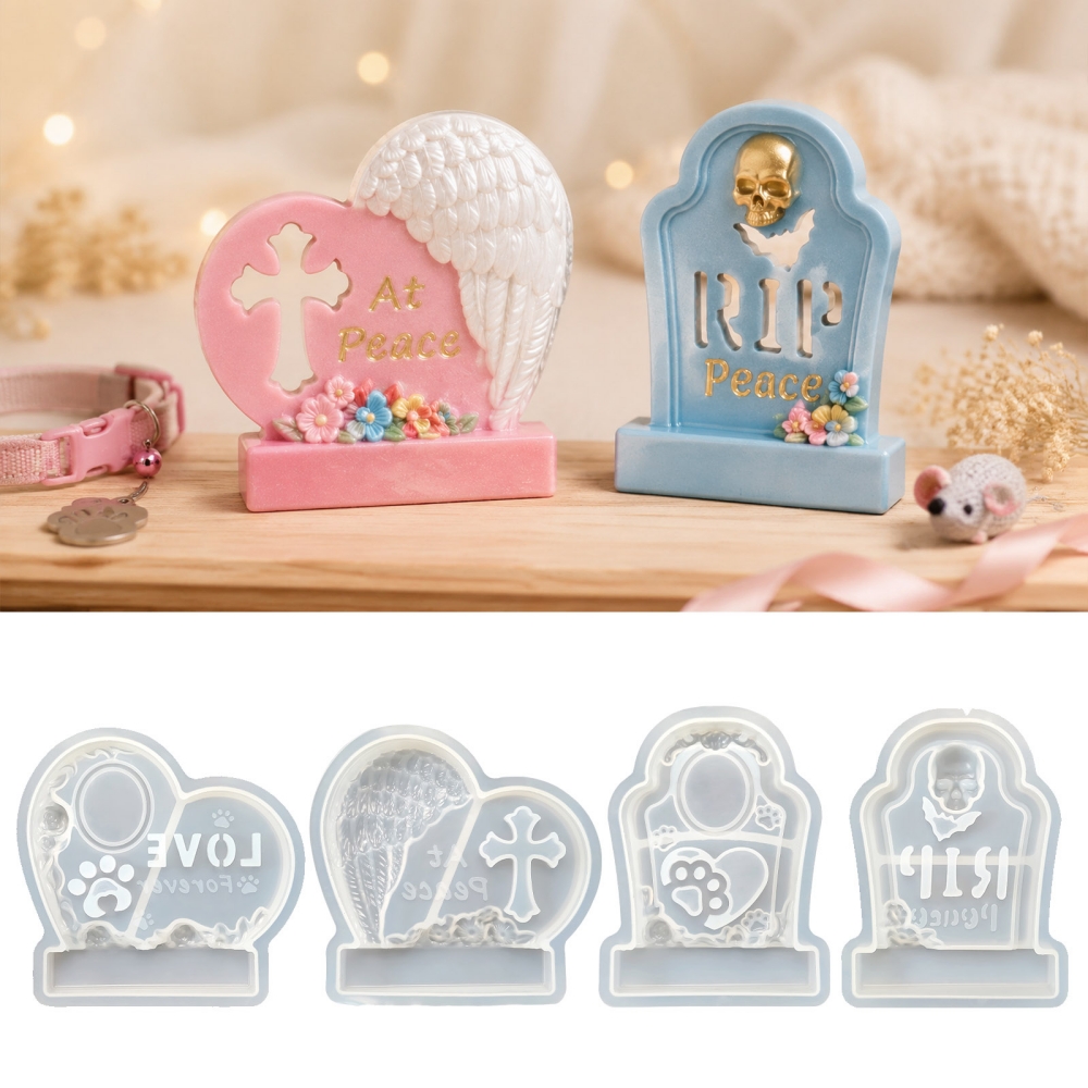 S0304 Heart-Shaped Tombstone M - Resin Art Frame 评论和价格