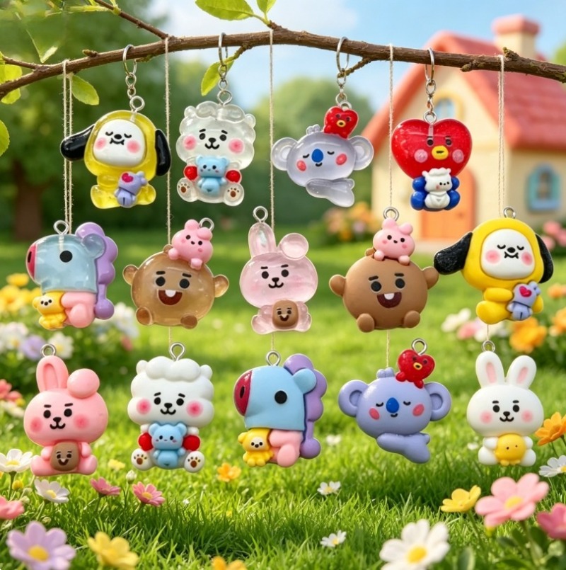 7pcs BT21 Resin Cartoon Charm  - Resin Art Supplies Near Me 评论和价格