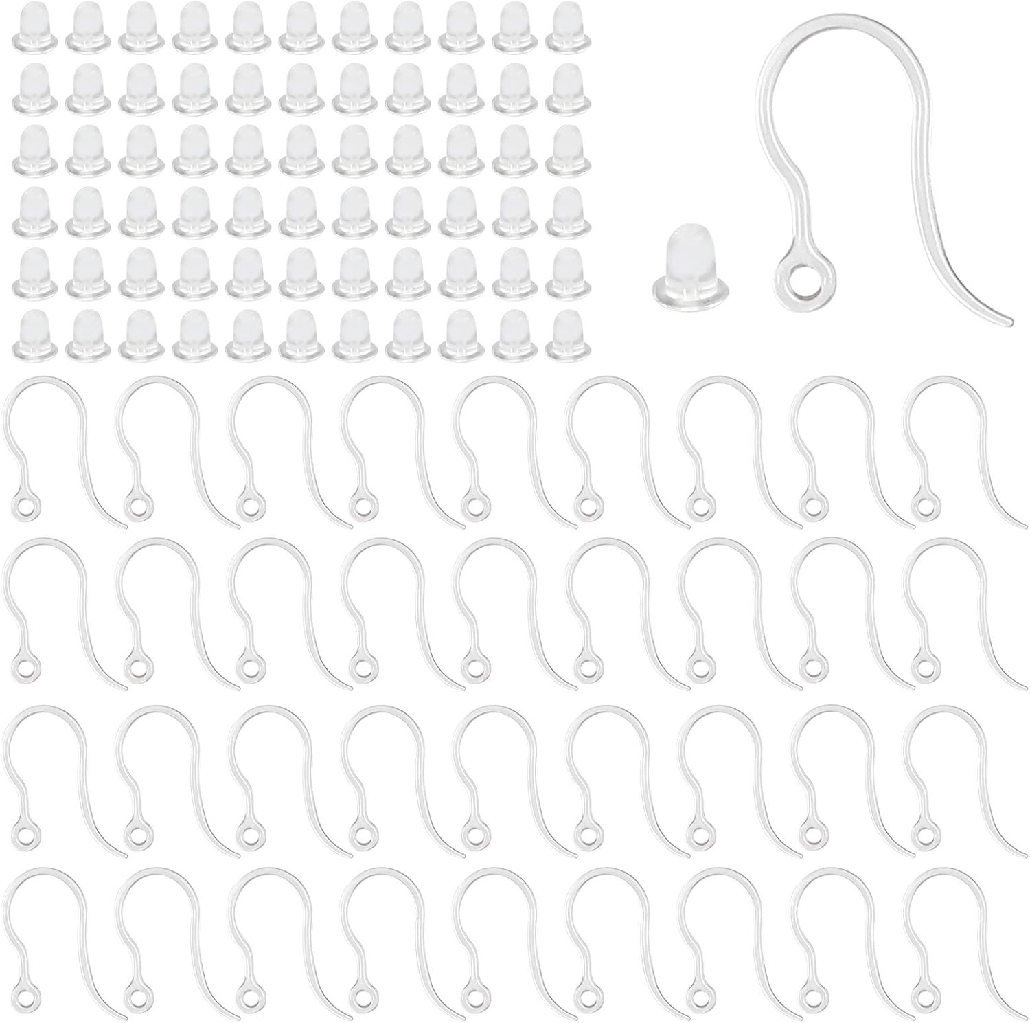 40pcs Clear Plastic Earring Ho - Resin Art Supplies Near Me 评论和价格
