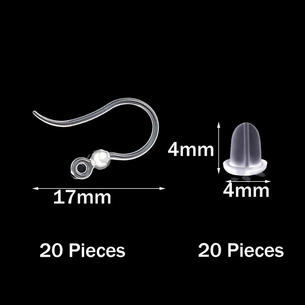 40pcs Clear Plastic Earring Ho - Resin Art Supplies Near Me 评论和价格