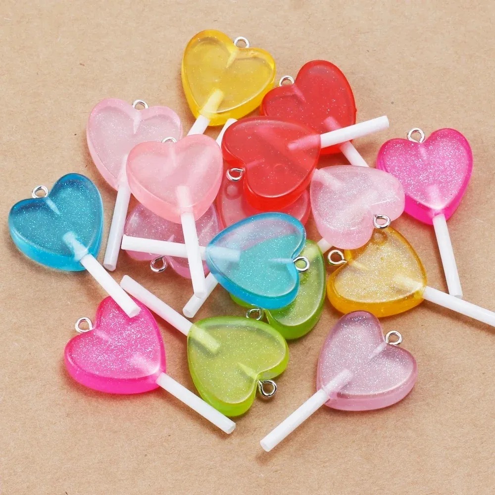 10Pcs Kawaii Sparkly Heart Lol - Resin Art Supplies Near Me 评论和价格