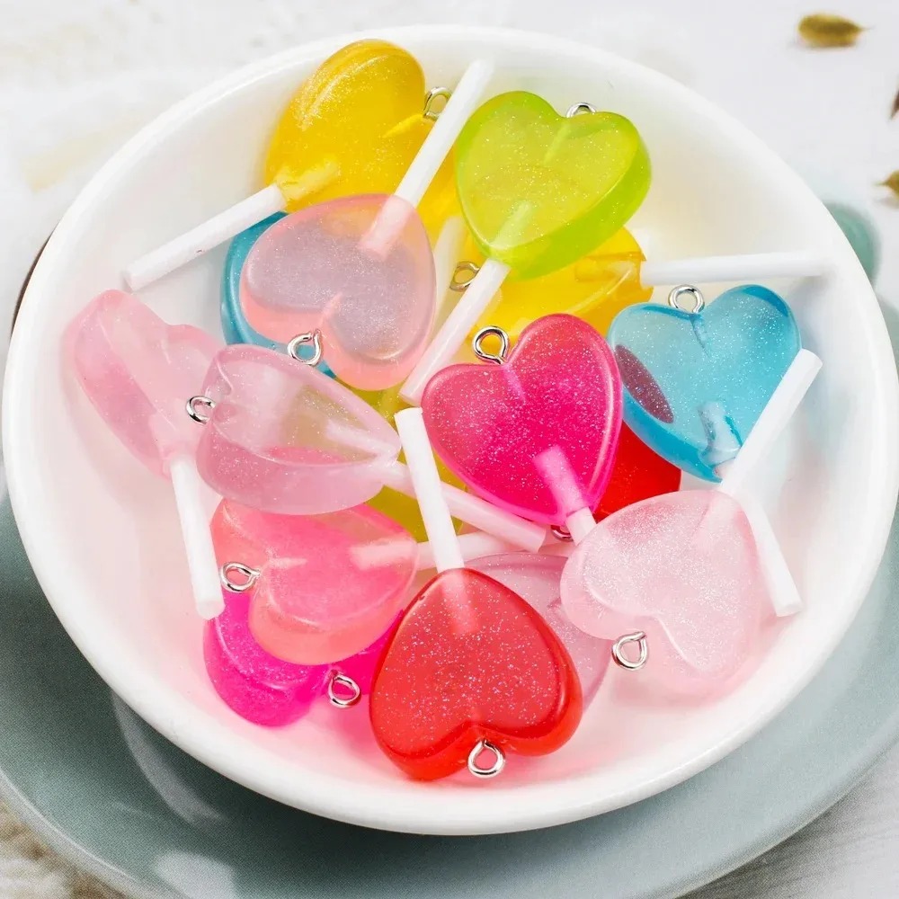 10Pcs Kawaii Sparkly Heart Lol - Resin Art Supplies Near Me 评论和价格