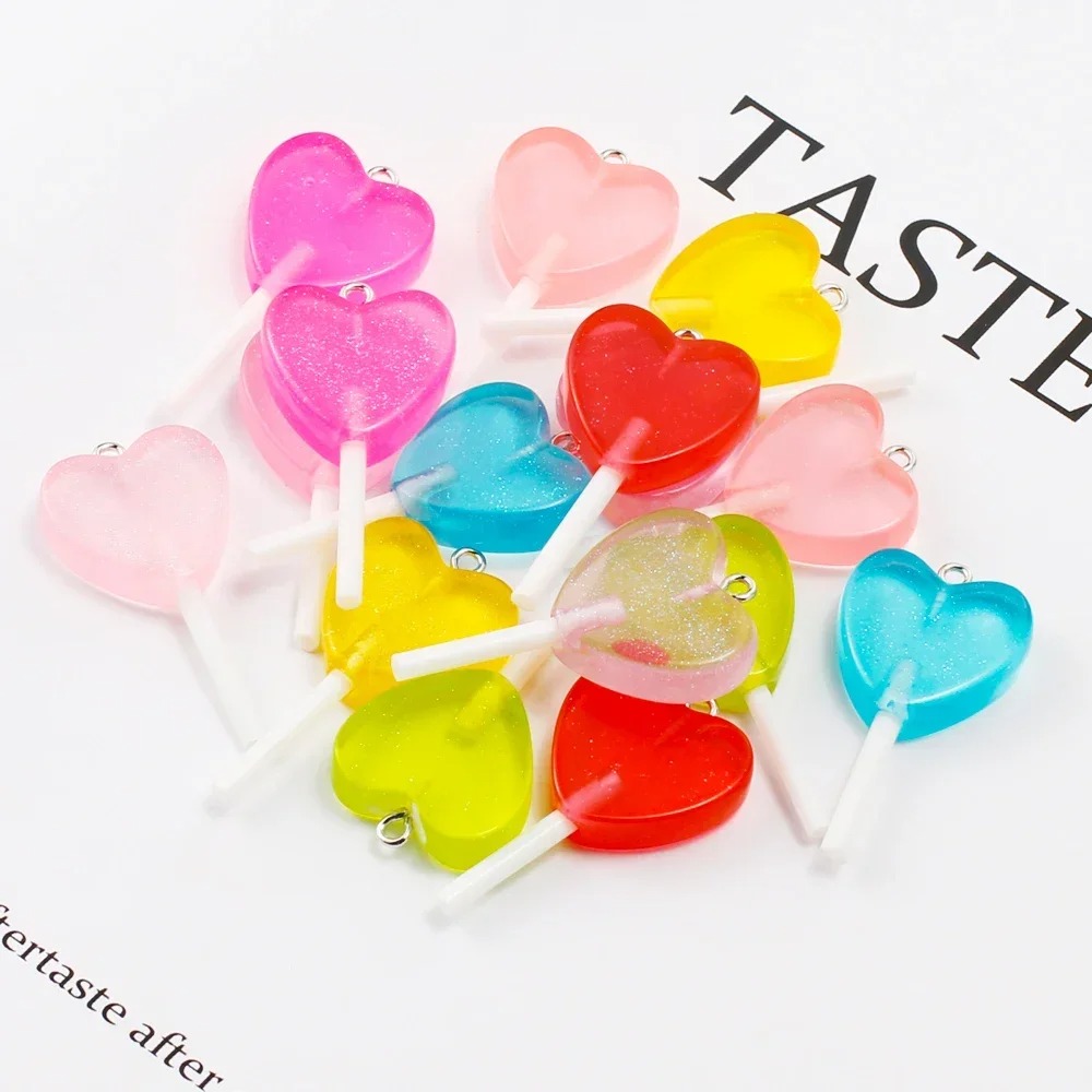 10Pcs Kawaii Sparkly Heart Lol - Resin Art Supplies Near Me 评论和价格