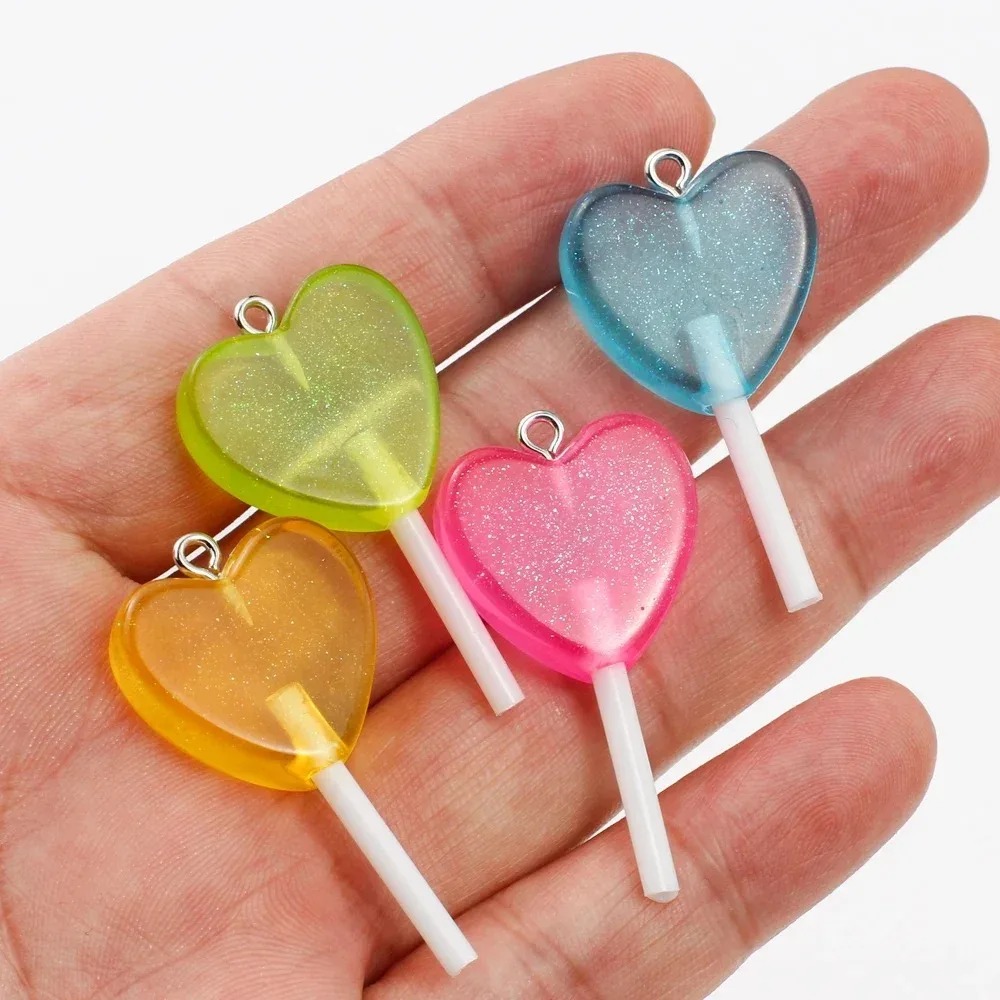 10Pcs Kawaii Sparkly Heart Lol - Resin Art Supplies Near Me 评论和价格