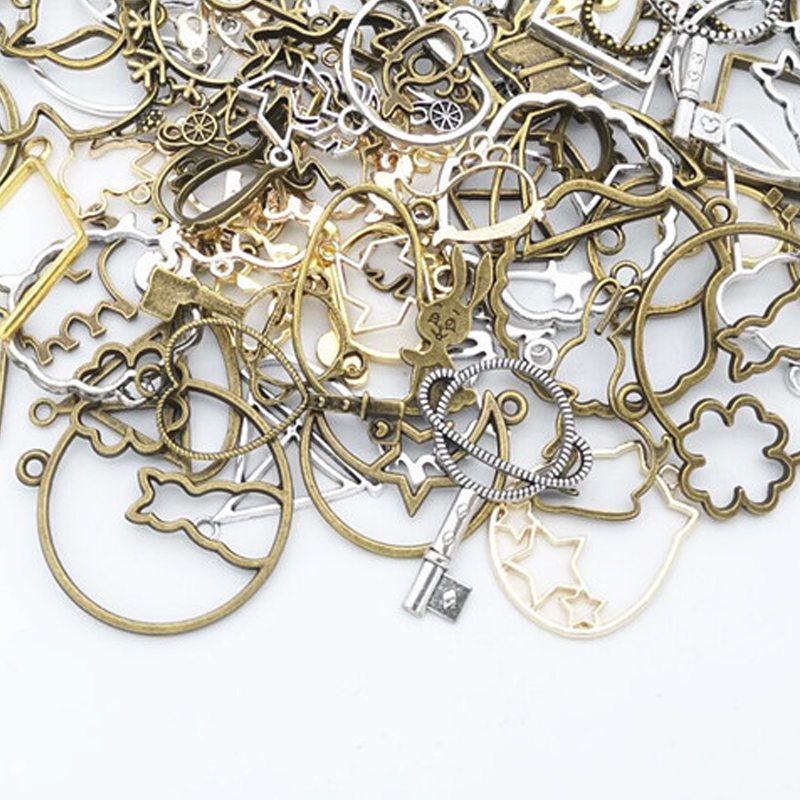 50g 100g DIY Mixed Charms Pend - Resin Art Frame 评论和价格