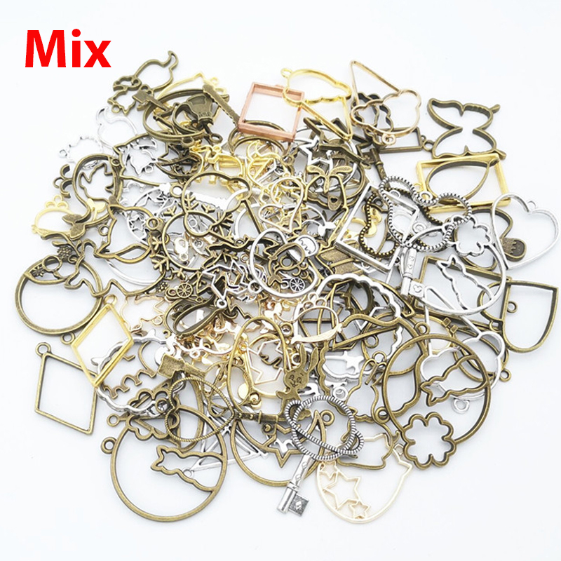 50g 100g DIY Mixed Charms Pend - Resin Art Frame 评论和价格