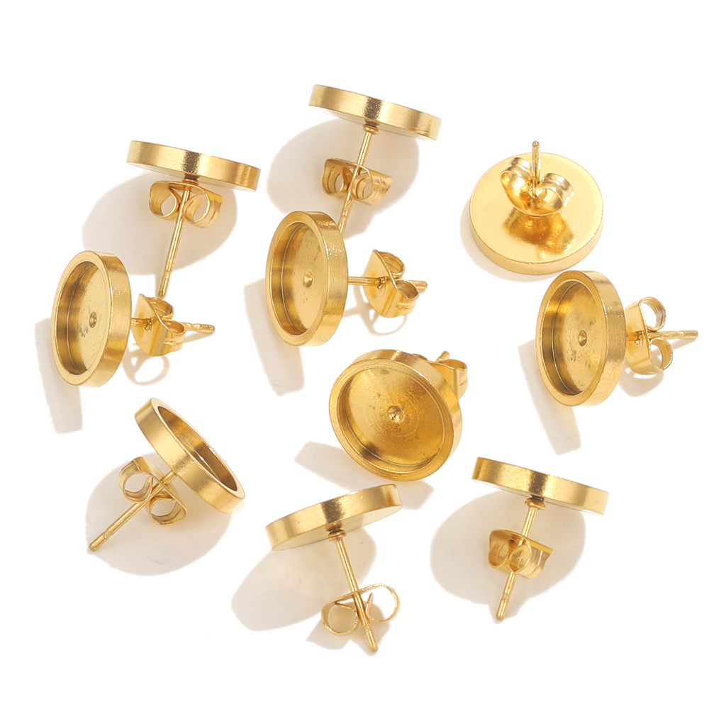 10pcs Stainless Steel Gold Ear - Resin Art Supplies Near Me 评论和价格