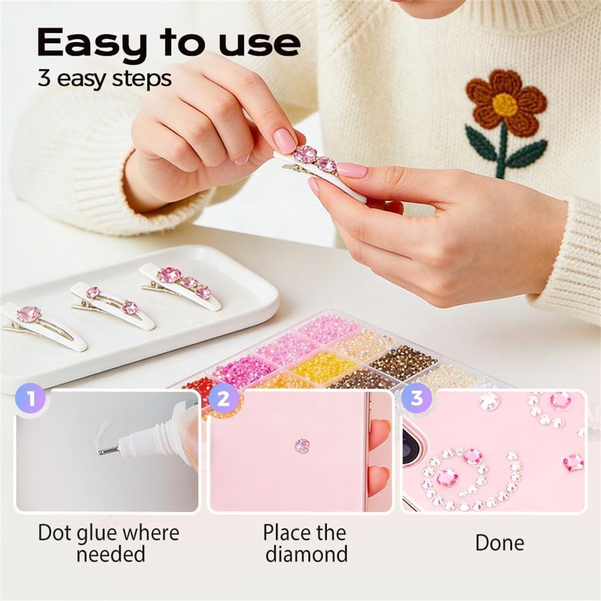 Colorful DIY Resin Rhinestone  - Resin Art Tool Kit 评论和价格
